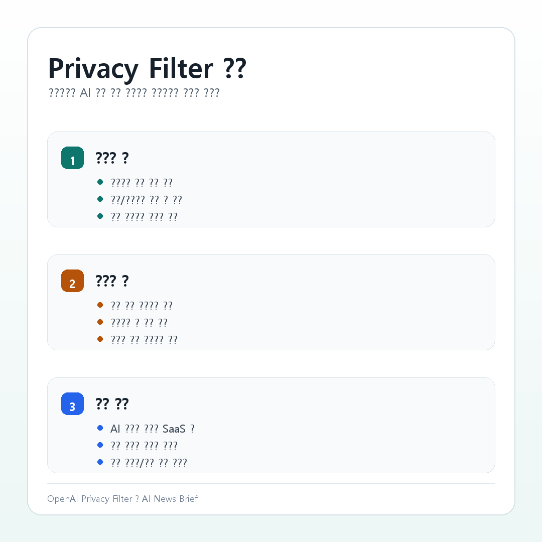 Privacy Filter 요약 카드
