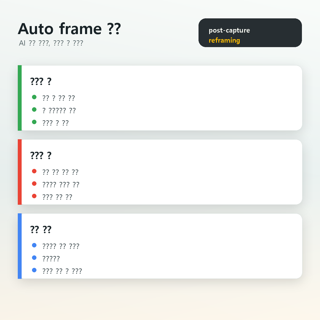Google Photos Auto frame AI 기술 요약 카드