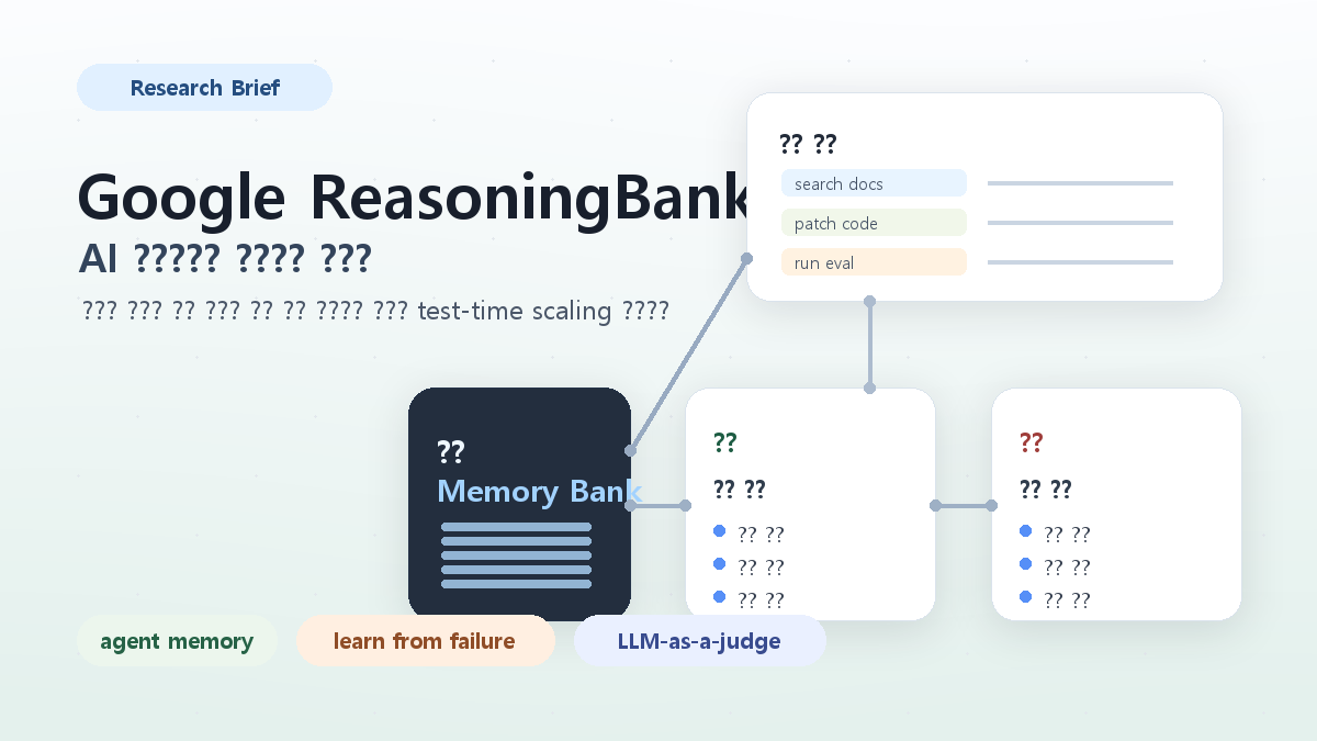 Google ReasoningBank, AI 에이전트가 실패에서 배우는 메모리 프레임워크 cover image
