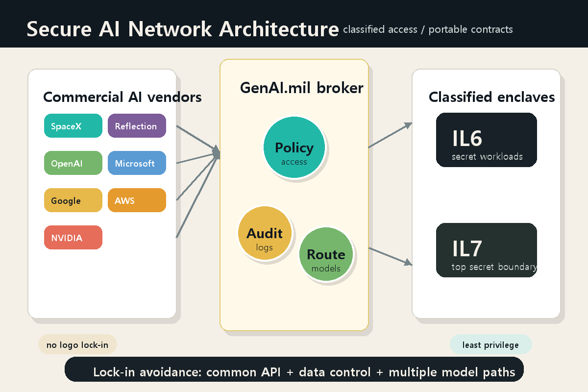 Department classified networks AI agreements 구조